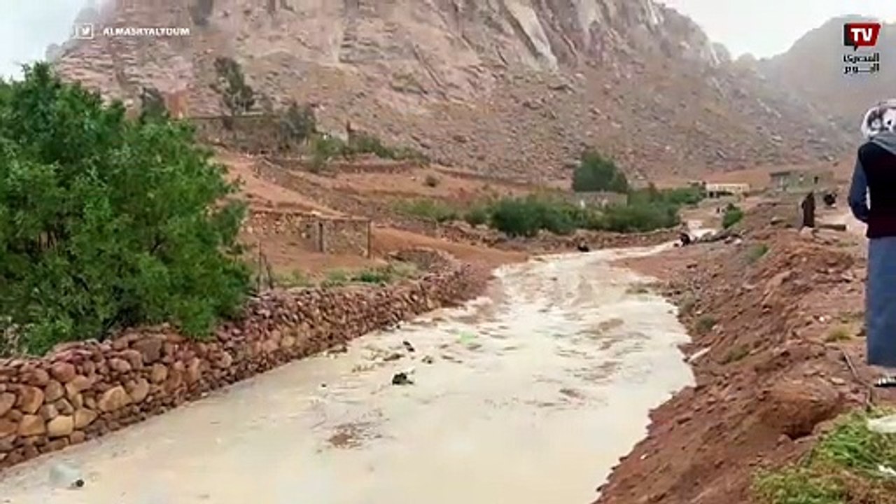 امطار وسيول متوسطة بسانت كاترين