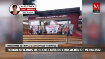 Integrantes del Sindicato de la Fraternidad Magisterial toman oficinas de la SEV