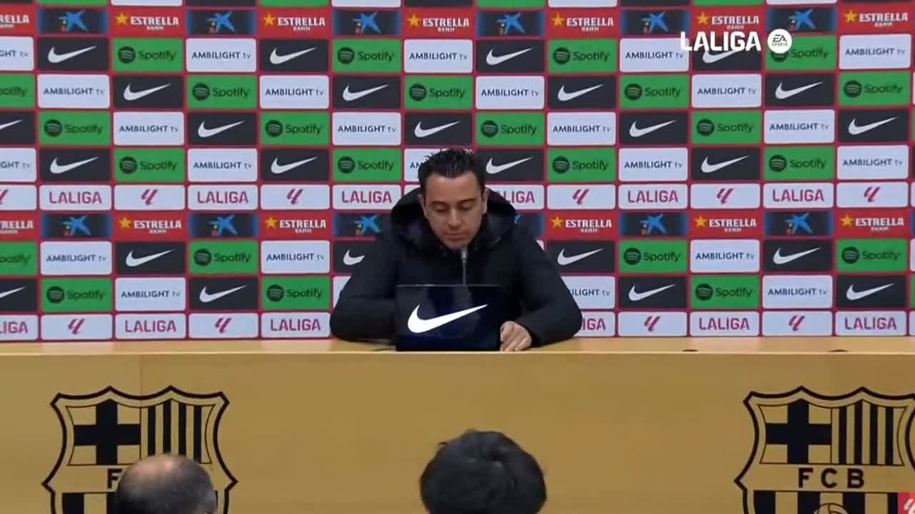 Rueda de prensa de Xavi tras el Barcelona - Valencia