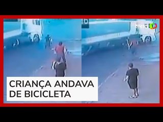 Homem salva criança de ser atingida por caminhão no interior de SP
