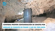 Confirma Profepa contaminación de cenotes por derrama de cemento en tramo 5 sur del Tren Maya