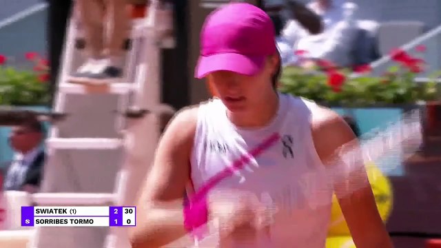 Swiatek nearly inflicts a double bagel on Sorribes Tormo