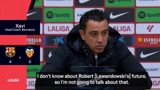 Xavi cryptic over Lewandowski's future after hat-trick heroics
