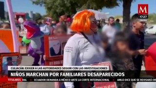 Hijos de personas desaparecidas protestan por el regreso de sus familiares en Culiacán