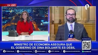 Dina Boluarte rechaza declaraciones del ministro de Economía y afirma que el Gobierno no es débil