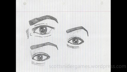 Human Eye Pencil Sketches Video #11 (04-29-2024)