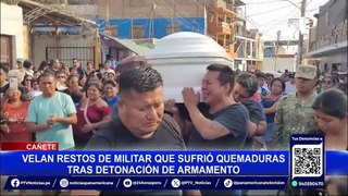 Cañete: velan restos de militar que murió en explosión cumpliendo sus labores en Tumbes