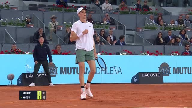 Sinner overcomes hip pain to reach Madrid fourth round