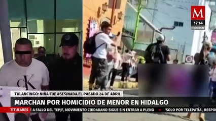 Manifestación por justicia de una menor de 7 años de edad en Tulancingo