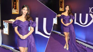 Gorgeous Suhana Khan Graces Lux's 100-Year Celebration In Purple Mini Dress