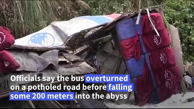 At least 25 dead in Peru after bus plunges into ravine