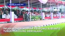Momen Prabowo Turun Panggung Salami Prajurit di HUT ke-72 Kopassus