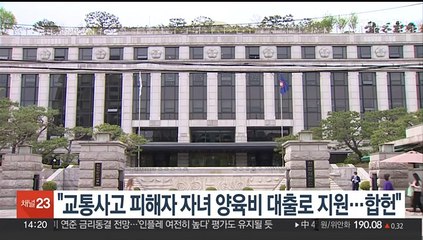 "교통사고 피해자 자녀 양육비 대출로 지원…합헌"