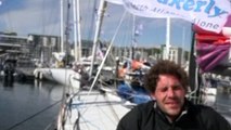 Transat Bakery Boat Race Plymouth to New York 2016 Meeting skipper Robin Morris