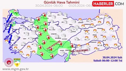 Meteoroloji'den sağanak yağış uyarısı