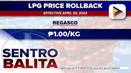 Bawas-presyo sa LPG, ipinatupad ngayong araw