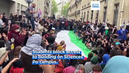 French students take cue from US peers with pro-Palestine rally at Sorbonne