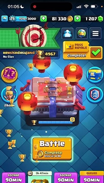 Getting 5000 trophies with the highest DPS cards