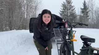 Canoe Camping and Fishing on a Half Frozen Lake