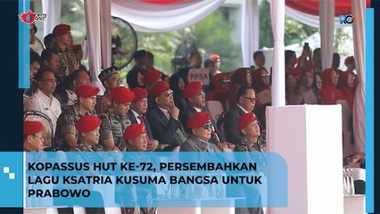 Kopassus Persembahkan Lagu Ksatria Kusuma Bangsa untuk Prabowo