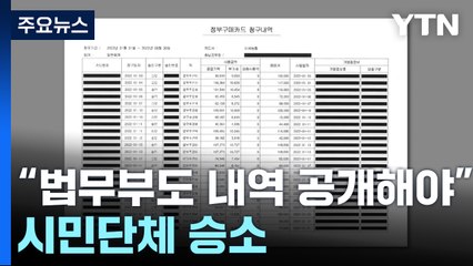 "법무부 업추비 쓴 식당명도 공개해야"...시민단체 승소 / YTN