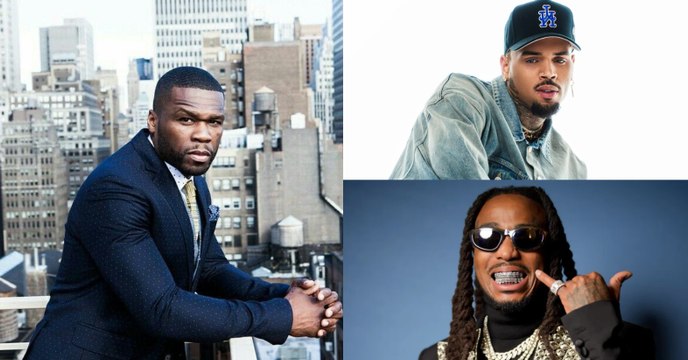 50 Cent se moque du spectacle à faible affluence de Quavo suite à un incident avec Chris Brown