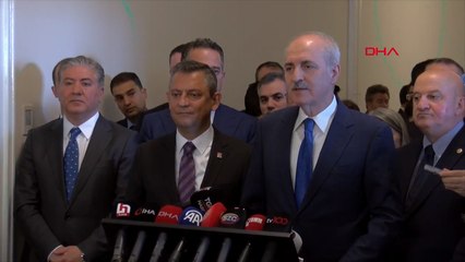 CHP Genel Başkanı Özel, TBMM Başkanı Kurtulmuş ile TBMM'deki makamında bir araya geldi