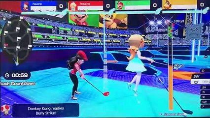 Mario Golf Super Rush Pauline in Battle Golf