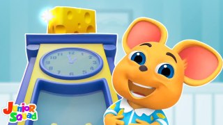 Hickory Dickory Dock, Mouse Cartoon & Preschool Songs for Kids