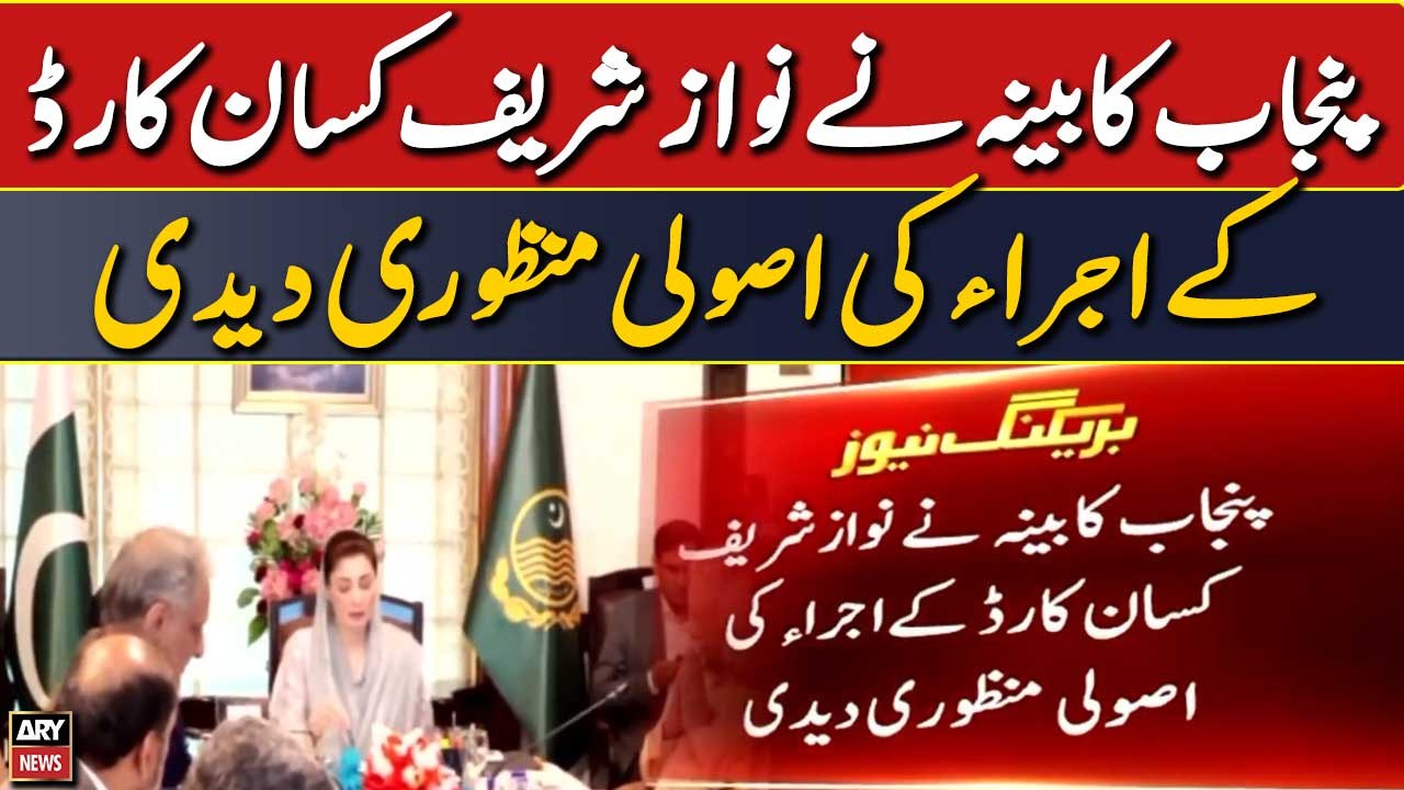 Punjab Cabinet gives approval for issuance of Nawaz Sharif Kisan Card
