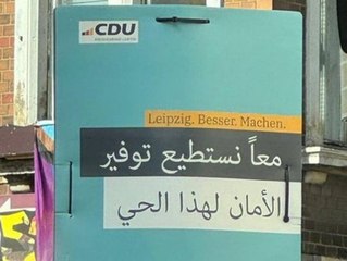 CDU ärgert sich: Hunderte arabische Wahlplakate zerstört