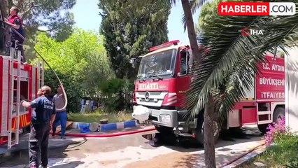 Söke'de okul binasında korkutan yangın