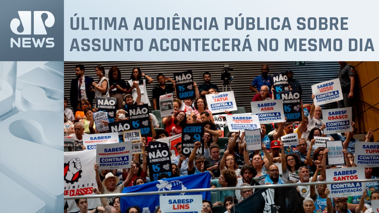 Câmara de SP deve realizar votação da privatização da Sabesp nesta quinta-feira (02)