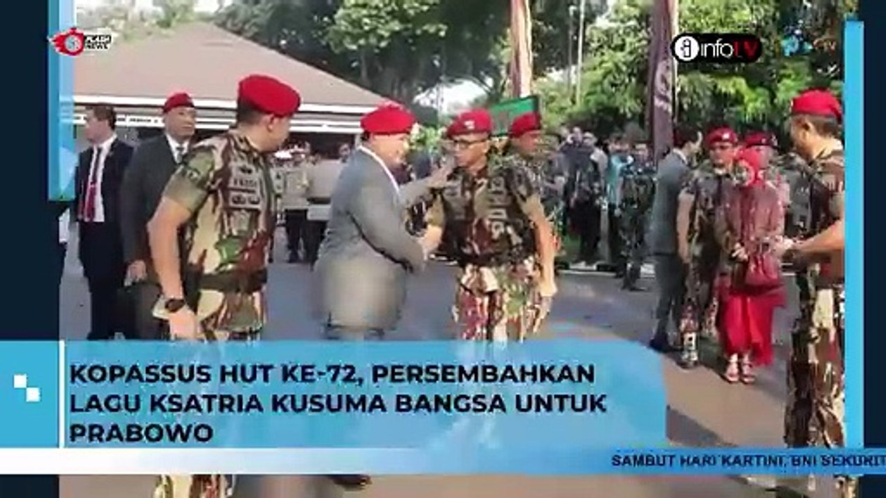 Prabowo Hadiri Hut Kopasus