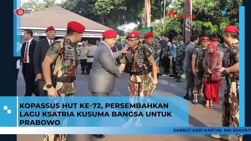 HUT kopassus ke-72 persembahkan lagu ksatria kusuma untuk Prabowo Subianto