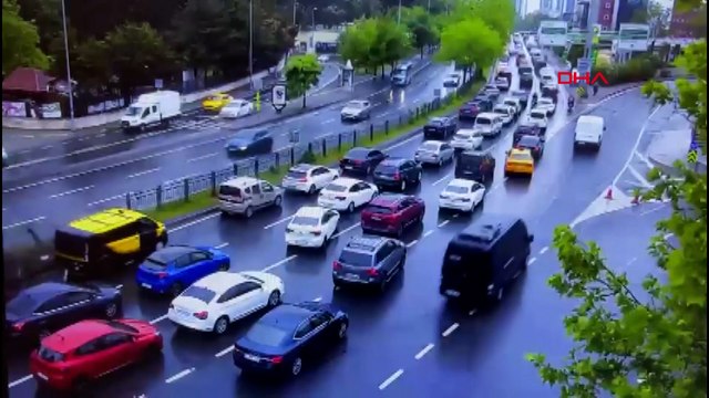 Beşiktaş'taki zincirleme kazanın görüntüleri ortaya çıktı...