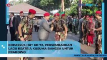 Prabowo Hadiri HUT Kopassus ke-72, Dipersembahkan Lagu Ksatria Kusuma Bangsa