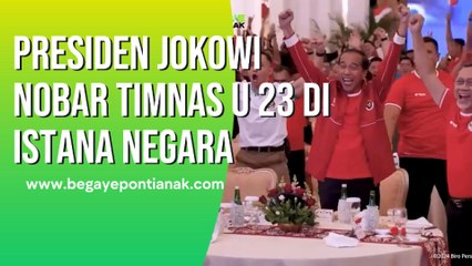 Presiden Jokowi Nobar Timnas Indonesia U 23 Bersama Kabinetnya Di Istana