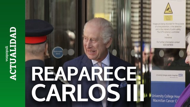 Carlos III retoma sus actos públicos con una visita a un centro contra el cáncer