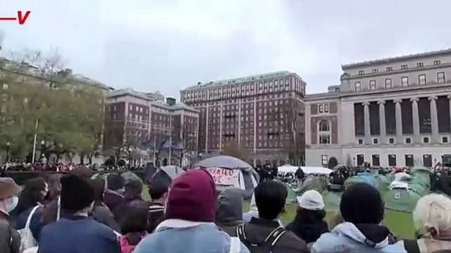 Columbia Students Activists Barricade University Building After University Administration Takes Academic Actions Against Protestors