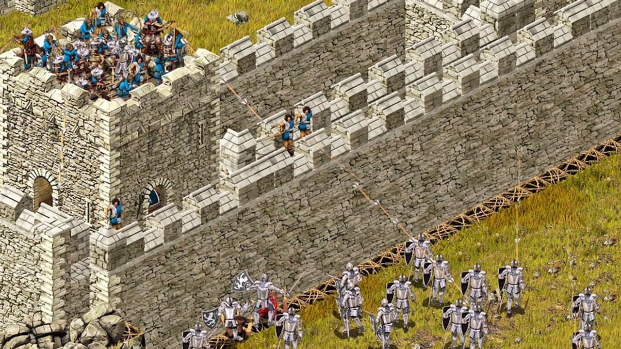 Im neuen wolf-dlc zu stronghold wehren wir einen großangriff auf unsere burg ab