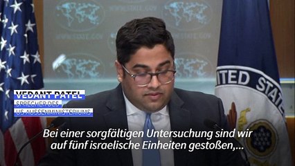 USA: Fünf israelische Armee-Einheiten haben Menschenrechtsverbrechen begangen