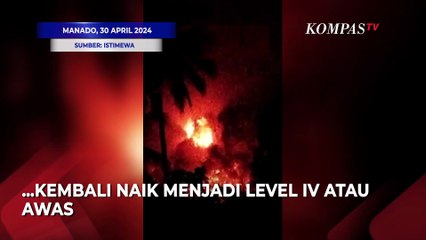 Membara! Inilah Penampakan Erupsi Gunung Ruang, Status Naik ke Level Awas