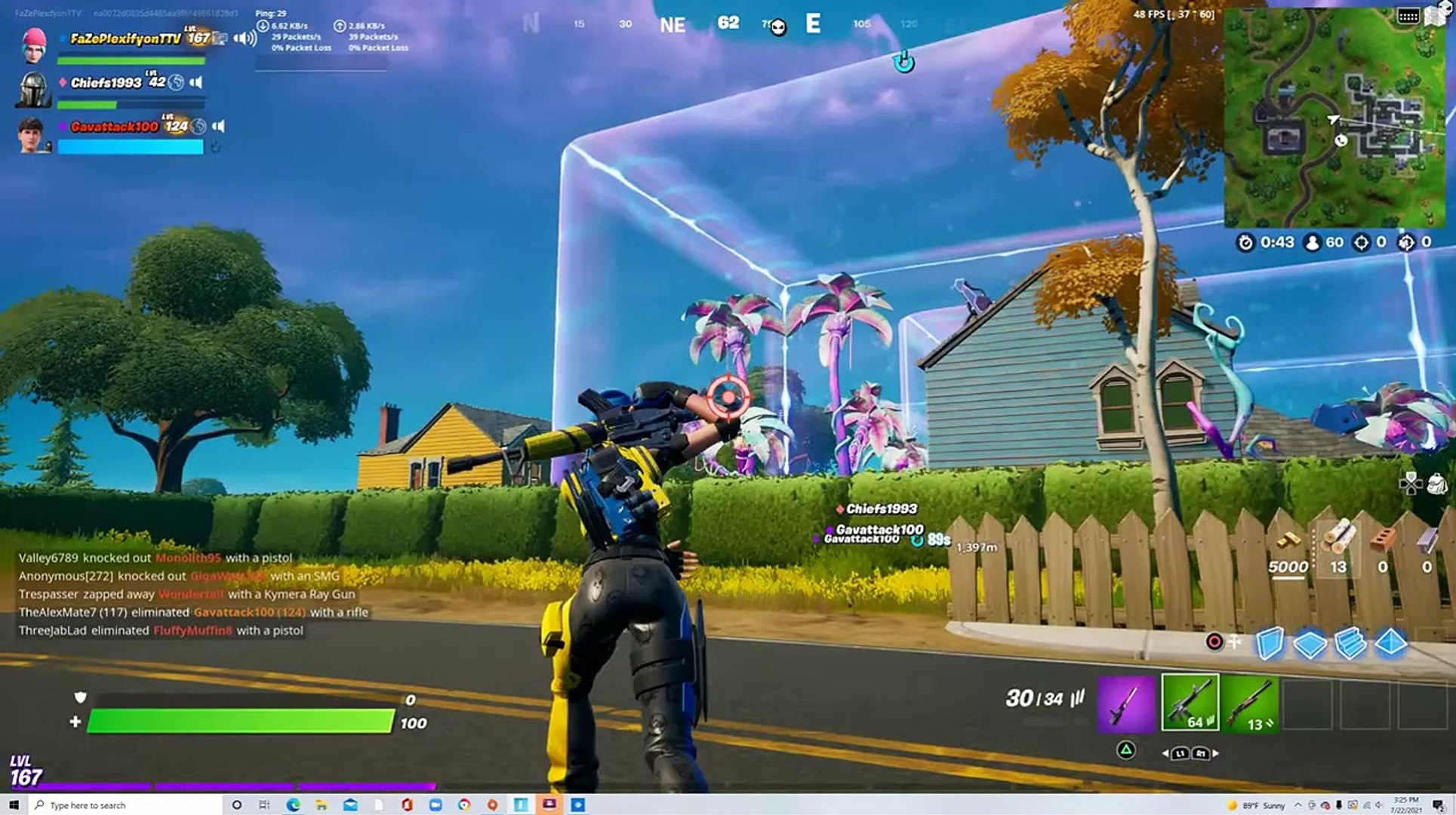 ⁣Driving Teslas in Fortnite