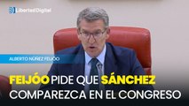 Feijóo pide que Sánchez comparezca en el Congreso