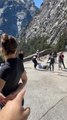 Man Slips and Tumbles Down Slope While Proposing to Girlfriend