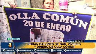 Indignación en Comas: roban balones de gas y dinero de olla común que alimenta a 105 personas