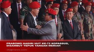 Prabowo Hadiri HUT ke-72 Kopassus, Disambut Tepuk Tangan Meriah