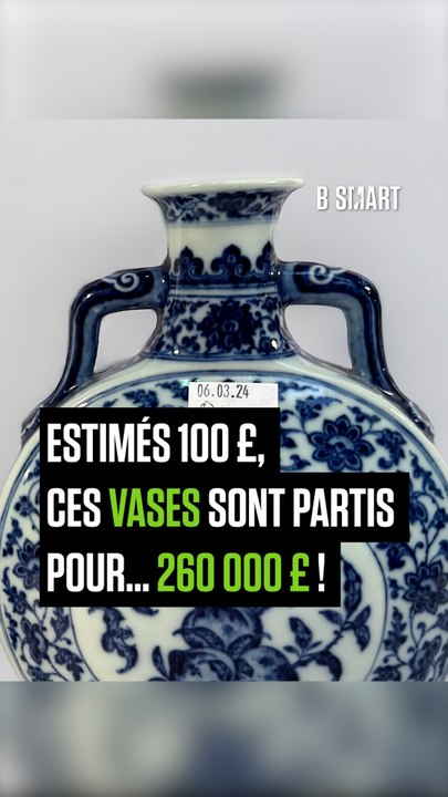 SMART SHORTS - Estimés 100 £, ces vases sont partis pour...260 000 £  !