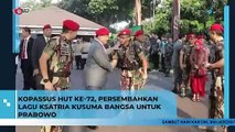 Prabowo Hadiri Hut Kopasus Ke 72 di Makopassus, Jakarta Timur